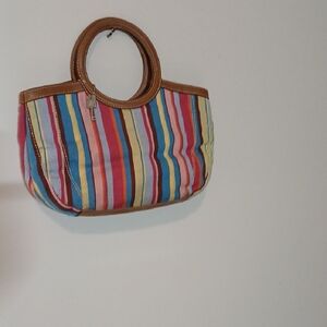 Classic Fossil Striped Multicolor Women's Bag